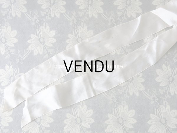 画像11: アンティーク ドール用 シルクリボンとレースのボネ (11)