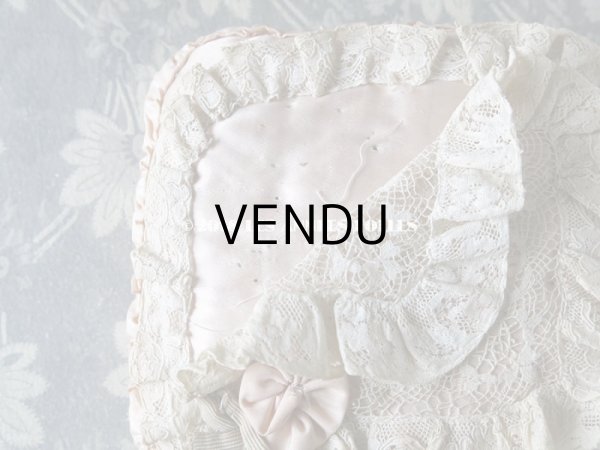 画像8: 1900年代 アンティーク レースのピンクッション (8)