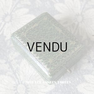 画像: アンティーク ジュエリーボックス 金彩入り グリーン