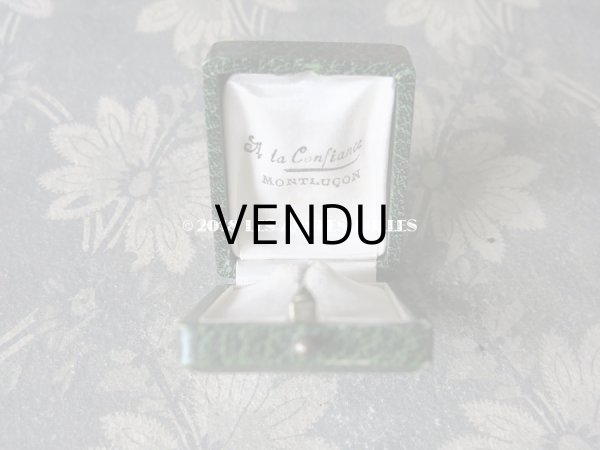 画像6: アンティーク ジュエリーボックス 金彩入り グリーン (6)