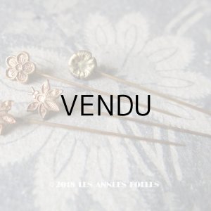 画像: 1900年代 アンティーク 蝶や花のエパングル ゴールド 