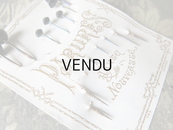 画像4: 19世紀末 アンティーク　フレンチジェットのエパングル PARURES HAUTE NOUVEAUTE (4)