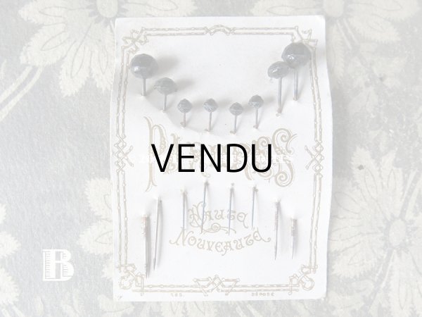 画像6: 19世紀末 アンティーク　フレンチジェットのエパングル PARURES HAUTE NOUVEAUTE (6)