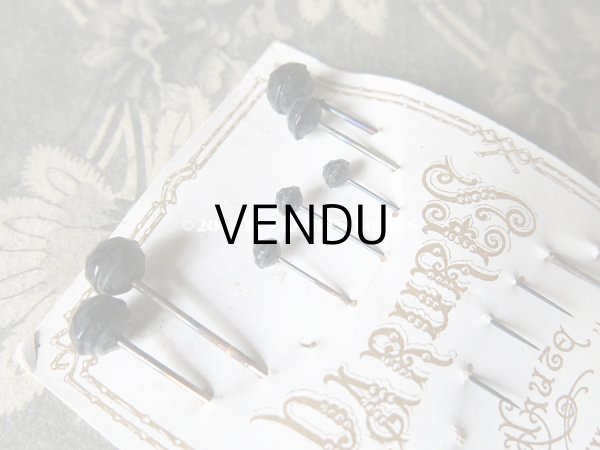 画像3: 19世紀末 アンティーク　フレンチジェットのエパングル PARURES HAUTE NOUVEAUTE (3)