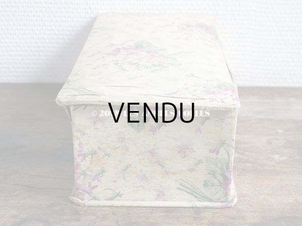 画像10: 1900年代 アンティーク 菫のブーケ　カルトナージュボックス (10)