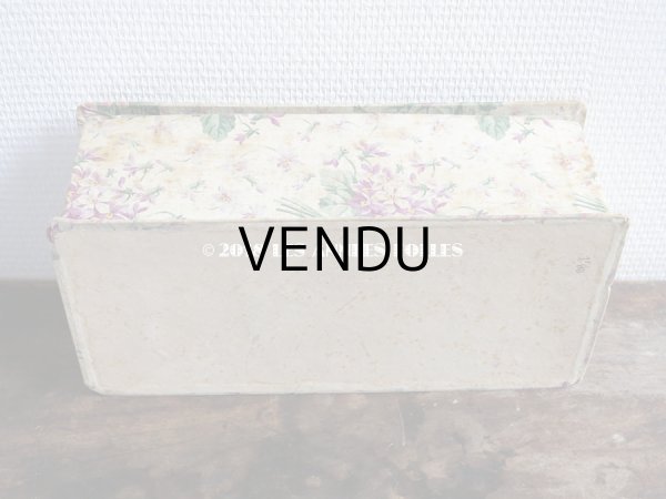 画像6: 1900年代 アンティーク 菫のブーケ　カルトナージュボックス (6)