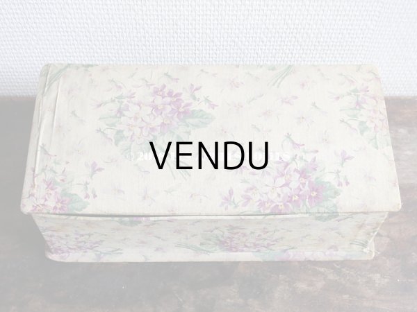 画像5: 1900年代 アンティーク 菫のブーケ　カルトナージュボックス (5)