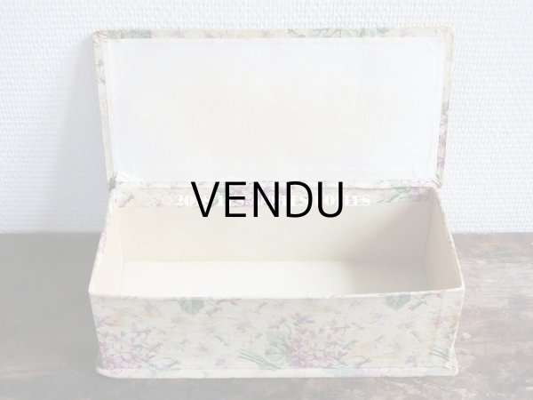 画像3: 1900年代 アンティーク 菫のブーケ　カルトナージュボックス (3)