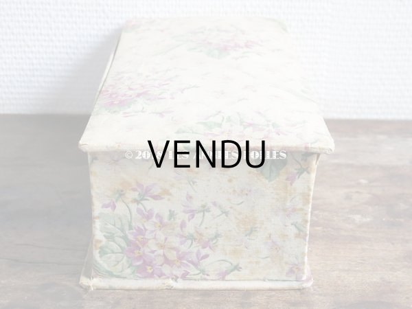 画像9: 1900年代 アンティーク 菫のブーケ　カルトナージュボックス (9)