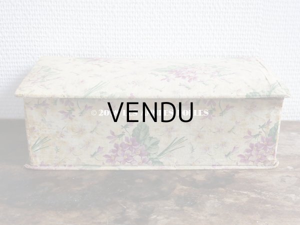 画像8: 1900年代 アンティーク 菫のブーケ　カルトナージュボックス (8)
