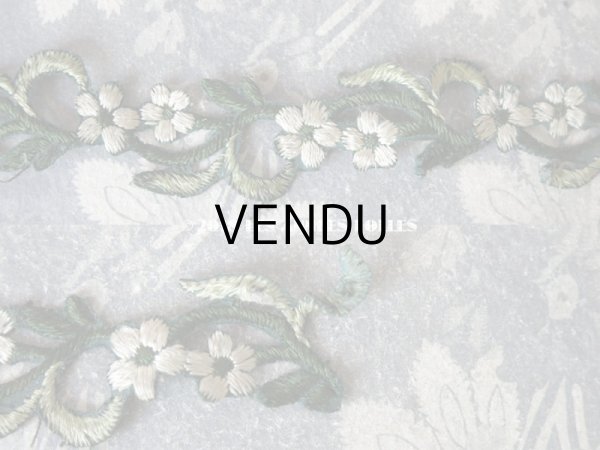 画像6: 19世紀末 アンティーク  シルク製 花モチーフのリボン　65cm (6)