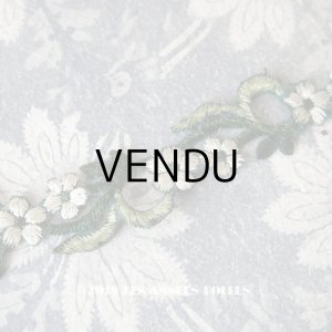 画像: 19世紀末 アンティーク  シルク製 花モチーフのリボン　65cm