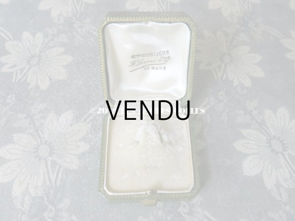 画像6: アンティーク ジュエリーボックス 金彩入り グリーン (6)