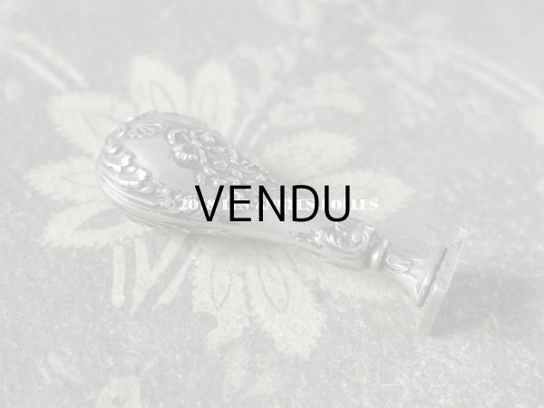 画像3: 1900年頃 アンティーク シルバー製 シーリングスタンプ リボンと薔薇 【 CG 】  (3)