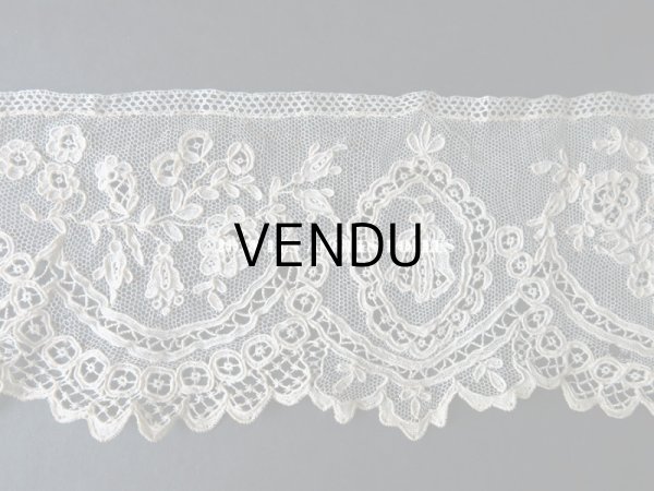 画像5: 19世紀末 アンティーク ニードルレース ポワンドガーズ  【ポワン・ド・ガーズ】  66cm (5)