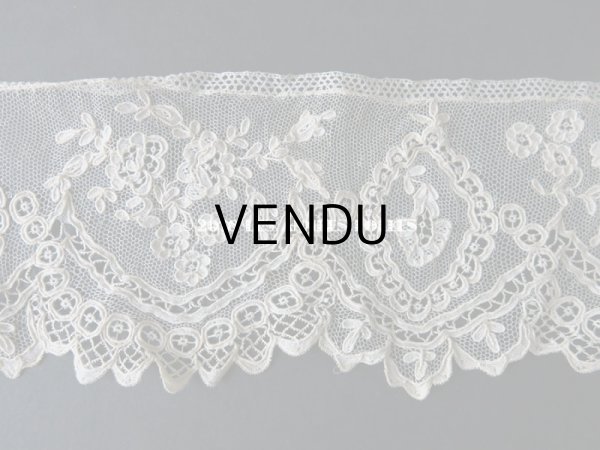 画像4: 19世紀末 アンティーク ニードルレース ポワンドガーズ  【ポワン・ド・ガーズ】  66cm (4)