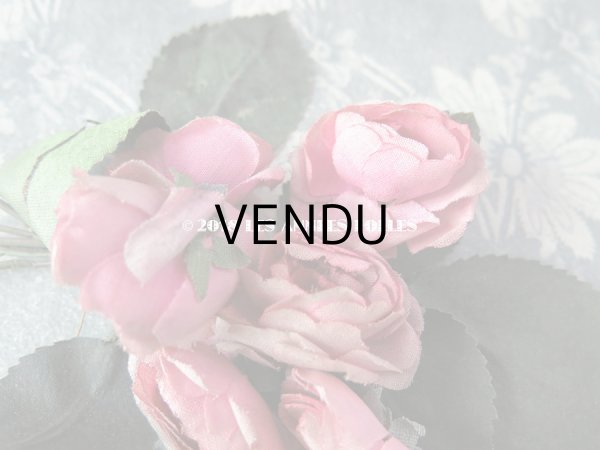 画像5: 1900年代 アンティーク ピンクの薔薇のブーケのコサージュ  (5)