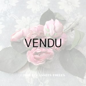 画像: 1900年代 アンティーク ピンクの薔薇のブーケのコサージュ 