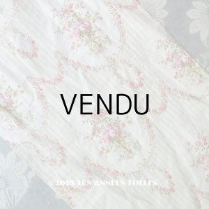 画像: 1900年代 アンティーク  薔薇のブーケ＆ガーランド コットン製ファブリック 