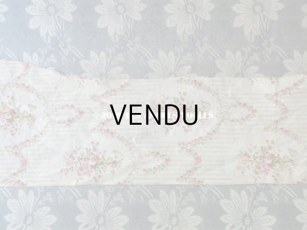 画像4: 1900年代 アンティーク  薔薇のブーケ＆ガーランド コットン製ファブリック  (4)