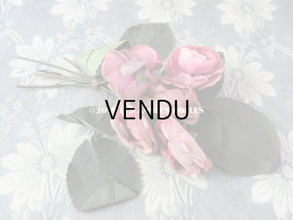 画像3: 1900年代 アンティーク ピンクの薔薇のブーケのコサージュ  (3)
