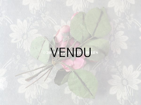 画像6: 1900年代 アンティーク ピンクの薔薇のブーケのコサージュ  (6)
