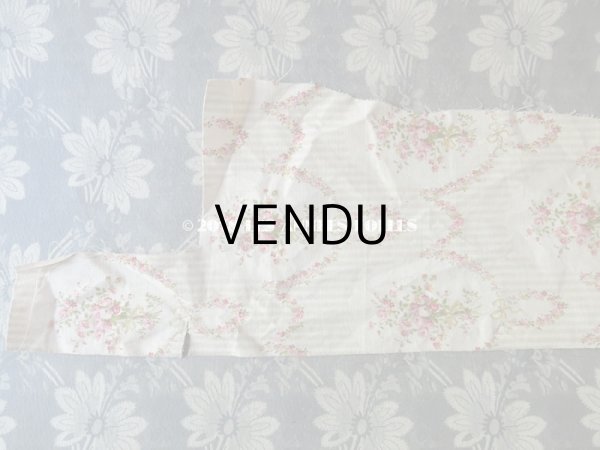 画像3: 1900年代 アンティーク  薔薇のブーケ＆ガーランド コットン製ファブリック  (3)