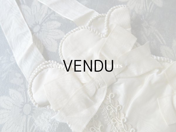 画像5: 1900年代 アンティーク シルク製 コミュニオンのオモニエール (5)