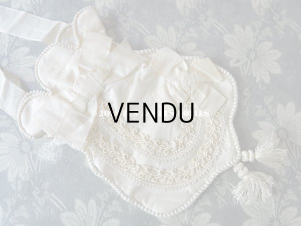 画像4: 1900年代 アンティーク シルク製 コミュニオンのオモニエール (4)