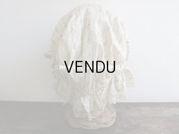 画像5: 1900年代 アンティーク ロココトリム付 薔薇模様のシャルロット (5)