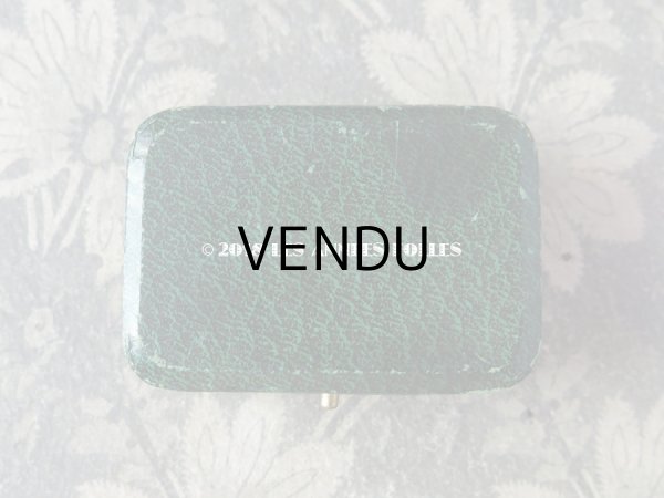 画像4: アンティーク ジュエリーボックス ダークグリーン (4)