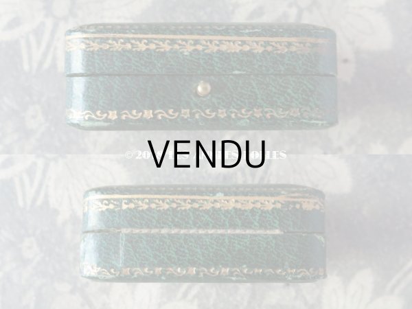 画像5: アンティーク ジュエリーボックス ダークグリーン (5)