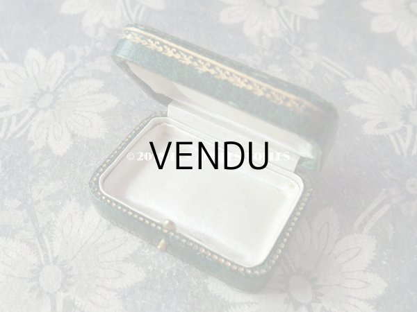 画像7: アンティーク ジュエリーボックス ダークグリーン (7)