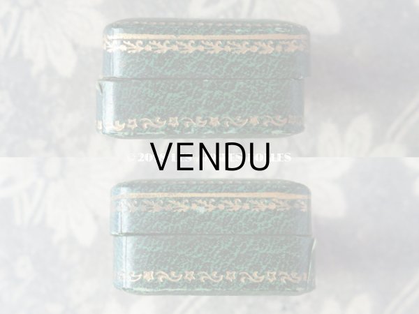 画像6: アンティーク ジュエリーボックス ダークグリーン (6)