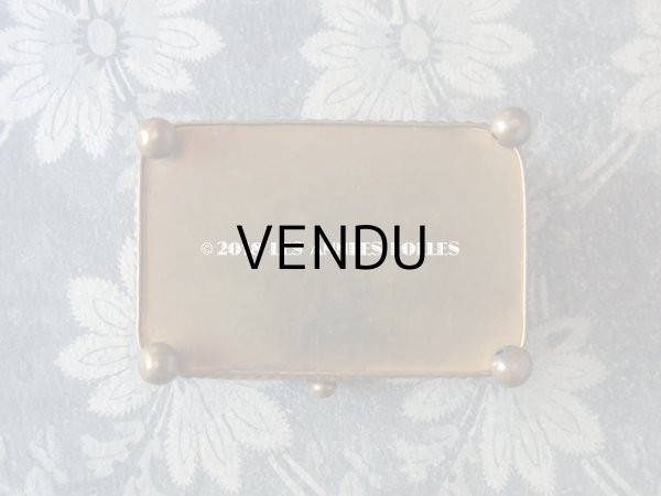 画像4: 1900年代 アンティーク ジュエリーボックス モノグラム 【J】 リボンのガーランド (4)