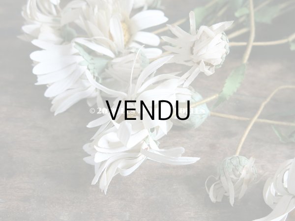 画像4: 1900年代 アンティーク マーガレットの布花のブーケ (4)