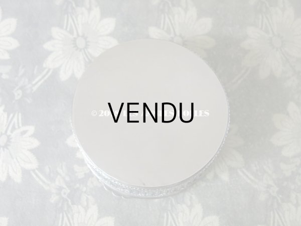 画像4: 1900年頃　アンティーク 大きなパウダーケース  薔薇＆リボンのガーランド  (4)