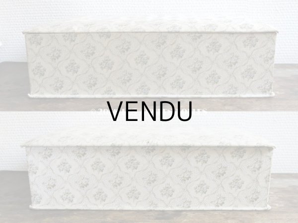 画像3: 1900年代 アンティーク ブルーの薔薇模様　大きなカルトナージュボックス 37×22.9×10.3cm (3)