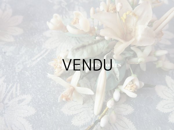 画像6: 1900年代 アンティーク ワックスフラワーのヘッドリース 白百合 & オレンジブロッサム ウェディング 結婚式 ティアラ (6)