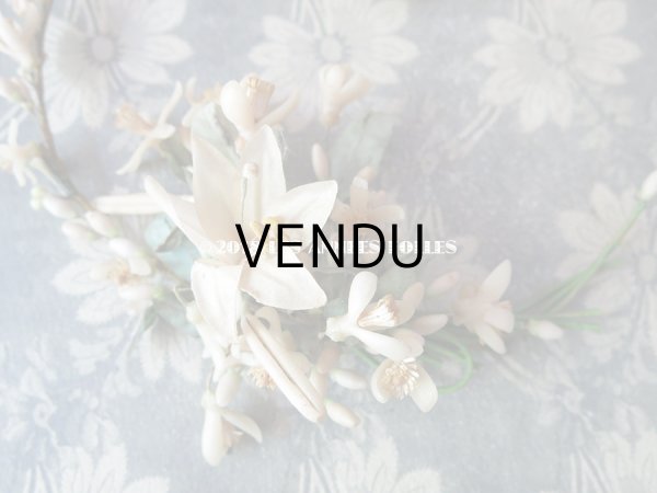 画像5: 1900年代 アンティーク ワックスフラワーのヘッドリース 白百合 & オレンジブロッサム ウェディング 結婚式 ティアラ (5)