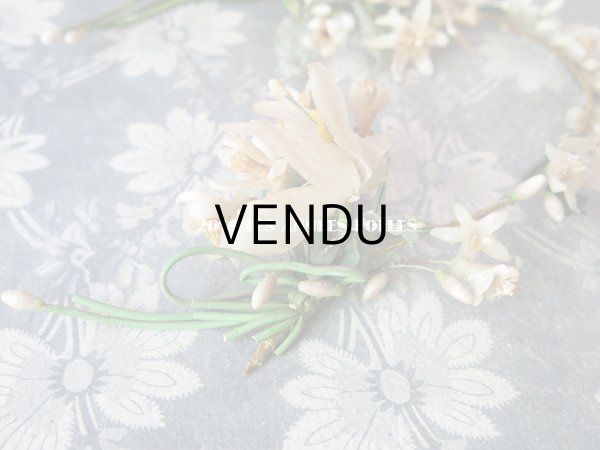 画像10: 1900年代 アンティーク ワックスフラワーのヘッドリース 白百合 & オレンジブロッサム ウェディング 結婚式 ティアラ (10)