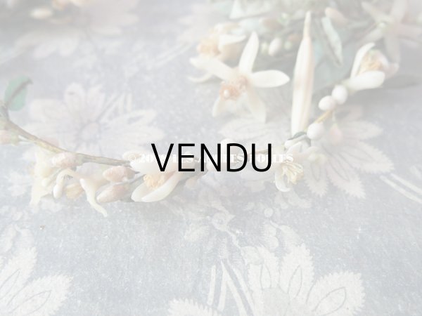 画像7: 1900年代 アンティーク ワックスフラワーのヘッドリース 白百合 & オレンジブロッサム ウェディング 結婚式 ティアラ (7)