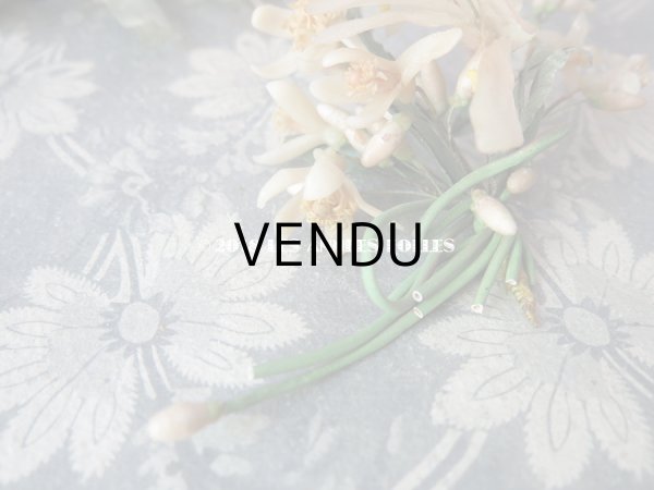 画像12: 1900年代 アンティーク ワックスフラワーのヘッドリース 白百合 & オレンジブロッサム ウェディング 結婚式 ティアラ (12)