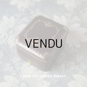 画像: アンティーク ジュエリーボックス リングボックス 金彩入り グレナディンレッド