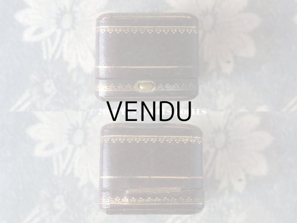 画像7: アンティーク ジュエリーボックス リングボックス 金彩入り グレナディンレッド (7)