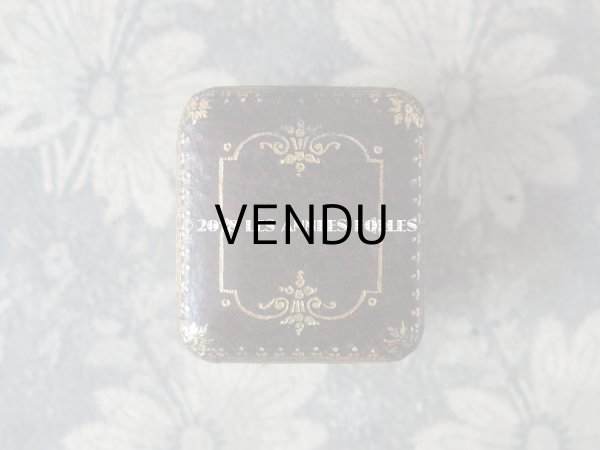 画像3: アンティーク ジュエリーボックス リングボックス 金彩入り グレナディンレッド (3)