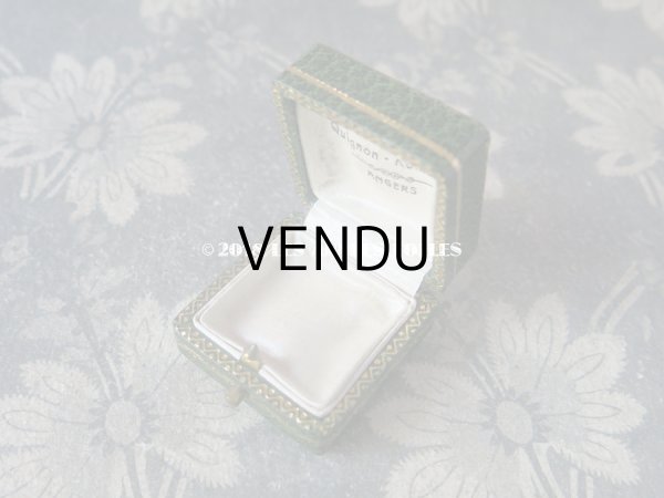 画像5: アンティーク とても小さなジュエリーボックス  金彩入り グリーン (5)