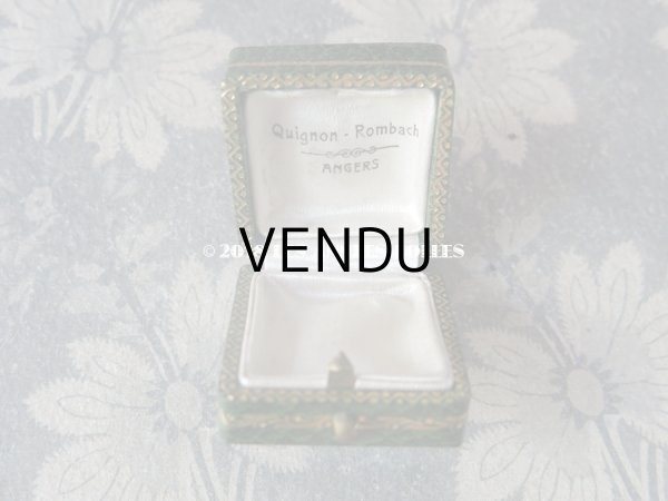 画像6: アンティーク とても小さなジュエリーボックス  金彩入り グリーン (6)