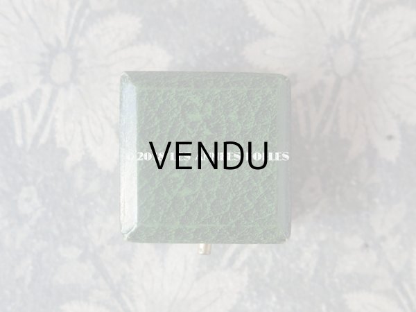 画像4: アンティーク とても小さなジュエリーボックス  金彩入り グリーン (4)