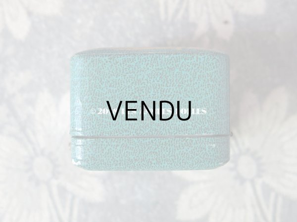 画像8: アンティーク 鈴蘭のジュエリーボックス ターコイズブルー (8)